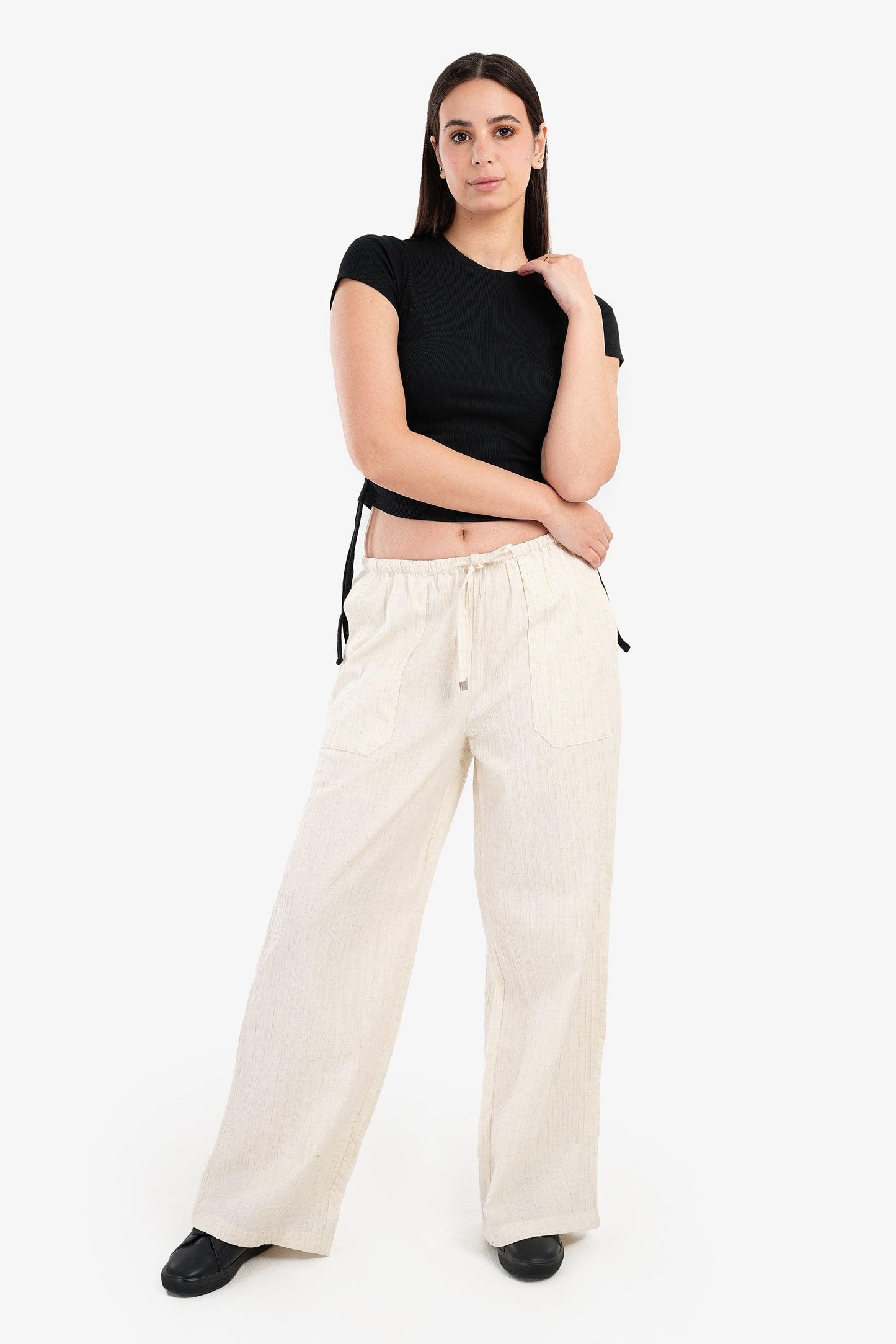 Crop Top with Side Drawstring
