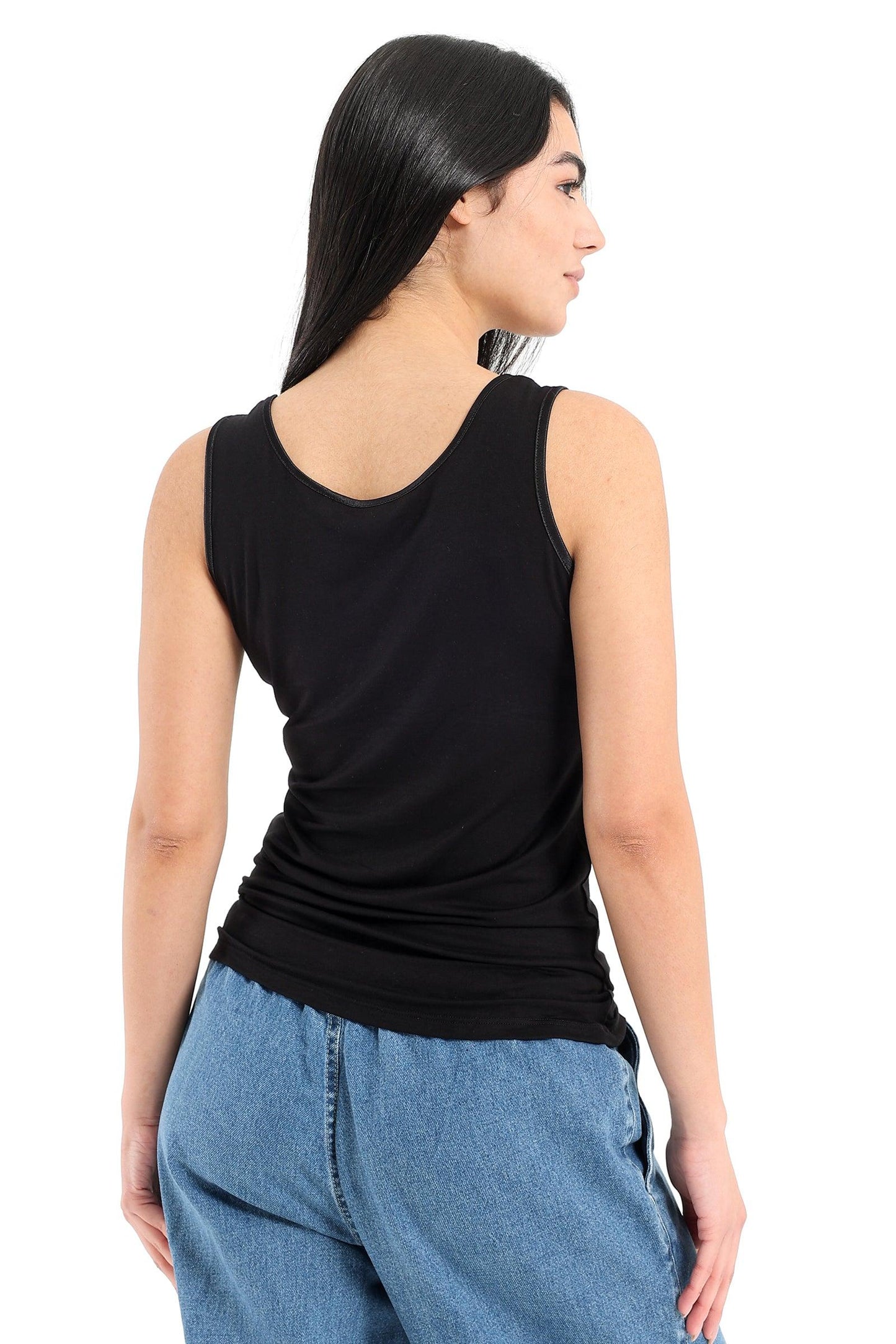 Round Neck Sleeveless Top