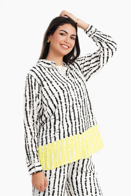Color Block Striped Shirt