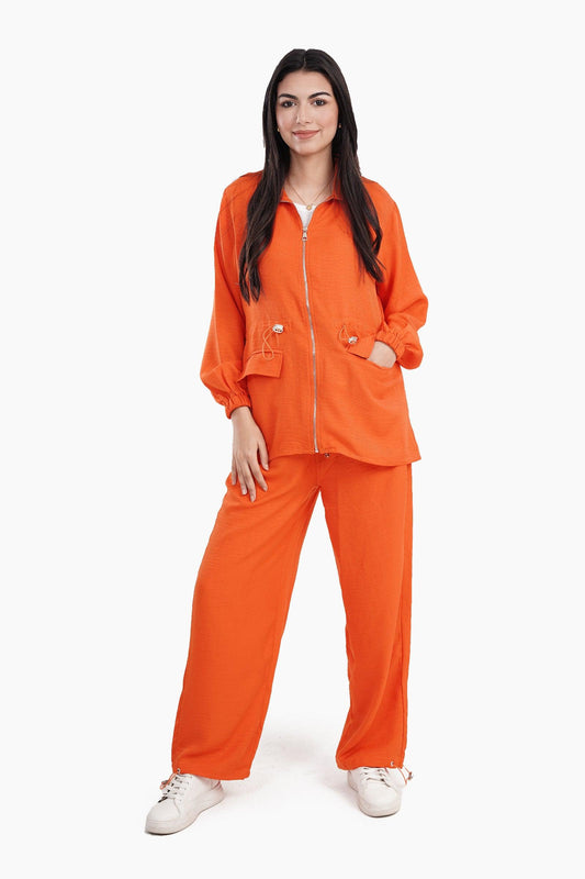 Casaul Jacket with Elastic Waist