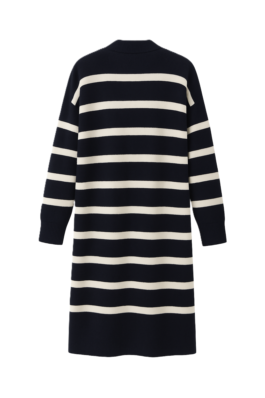 Striped Knit Midi Cardigan