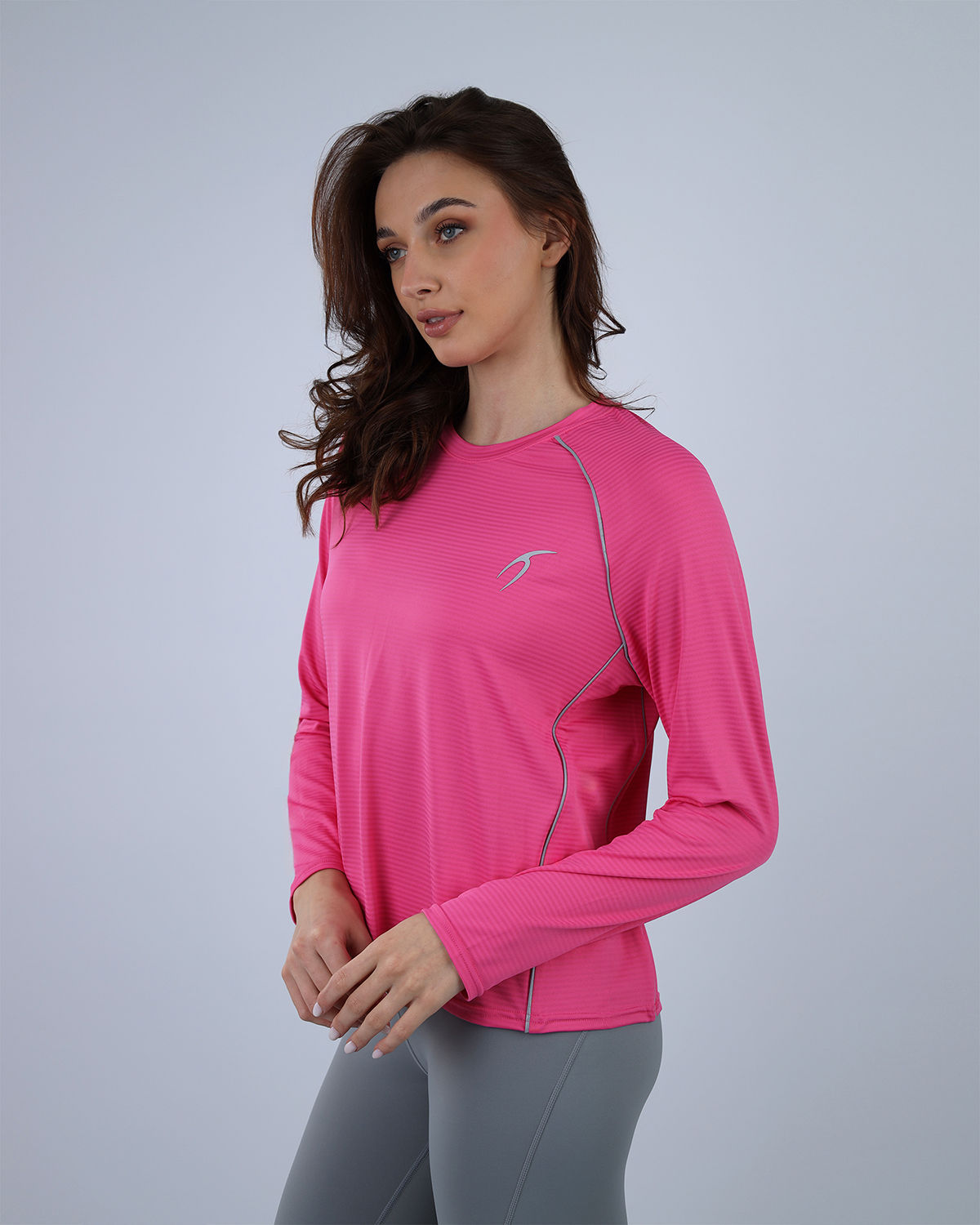 Fuchsia Slim Long Sleeve Sports Top