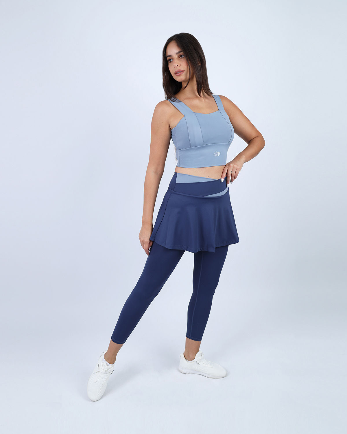 Navy Flexi Flair Skirted Leggings