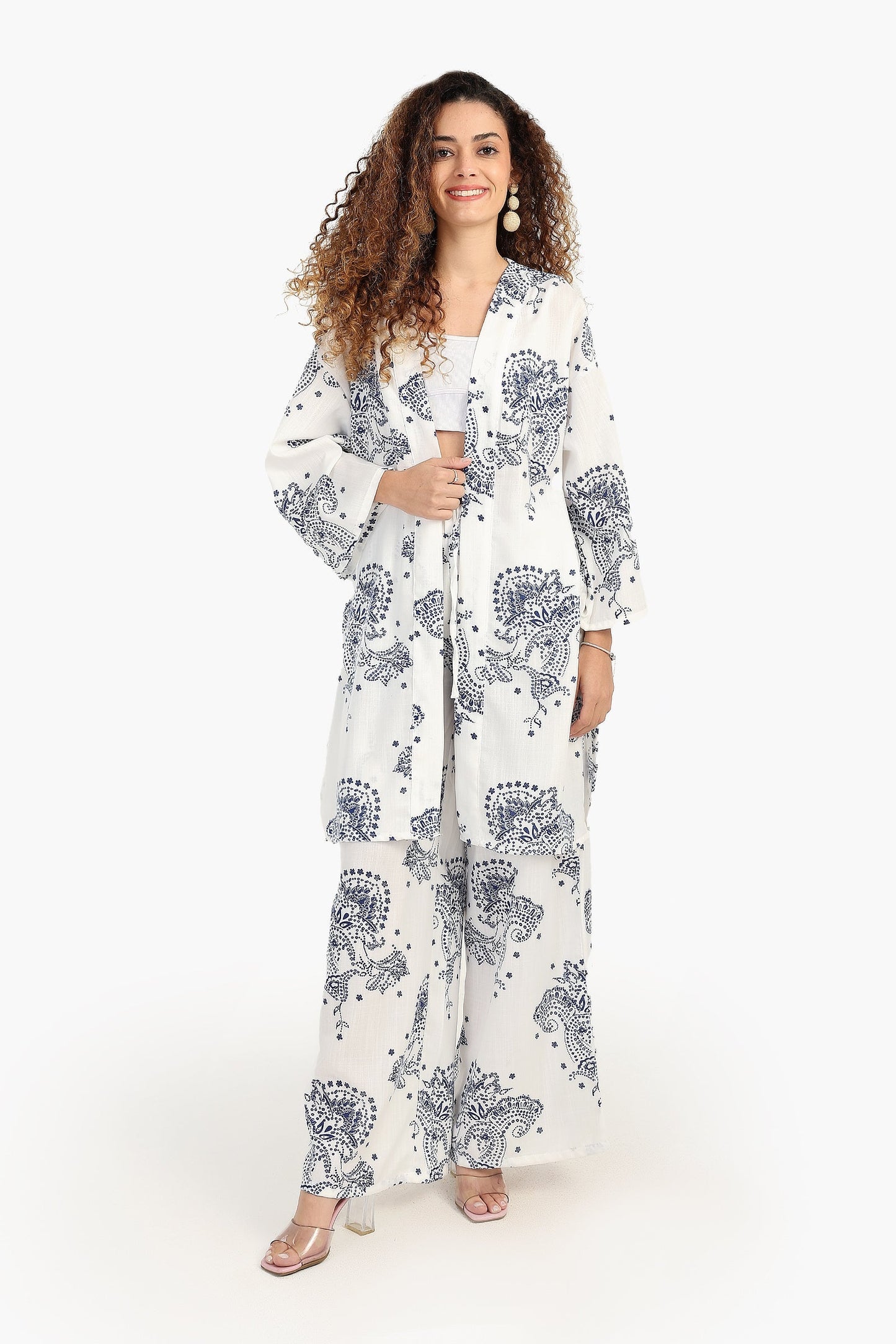 Pants with Blue Print