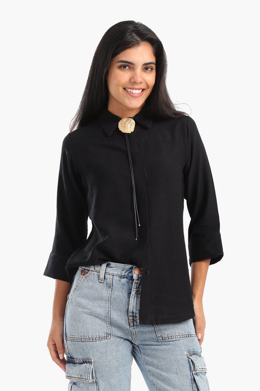 Shirt with Full Hidden Placket