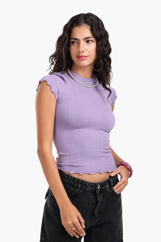 Seamless Ribbed Slim Fit Top