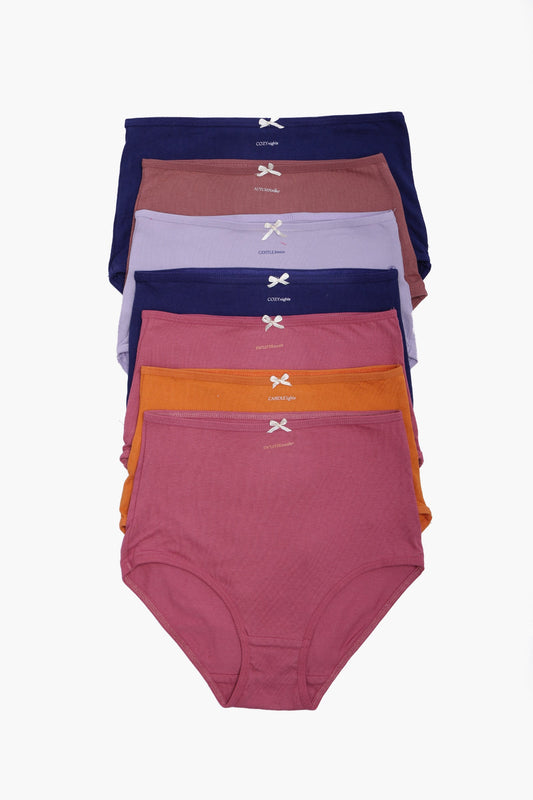 مجموعة من 7 سراويل داخلية كاملة ملونة