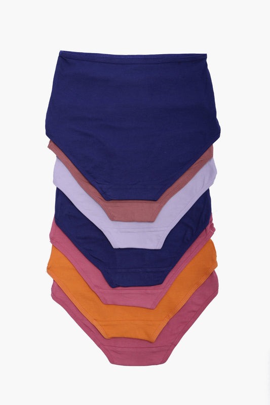 مجموعة من 7 سراويل داخلية كاملة ملونة