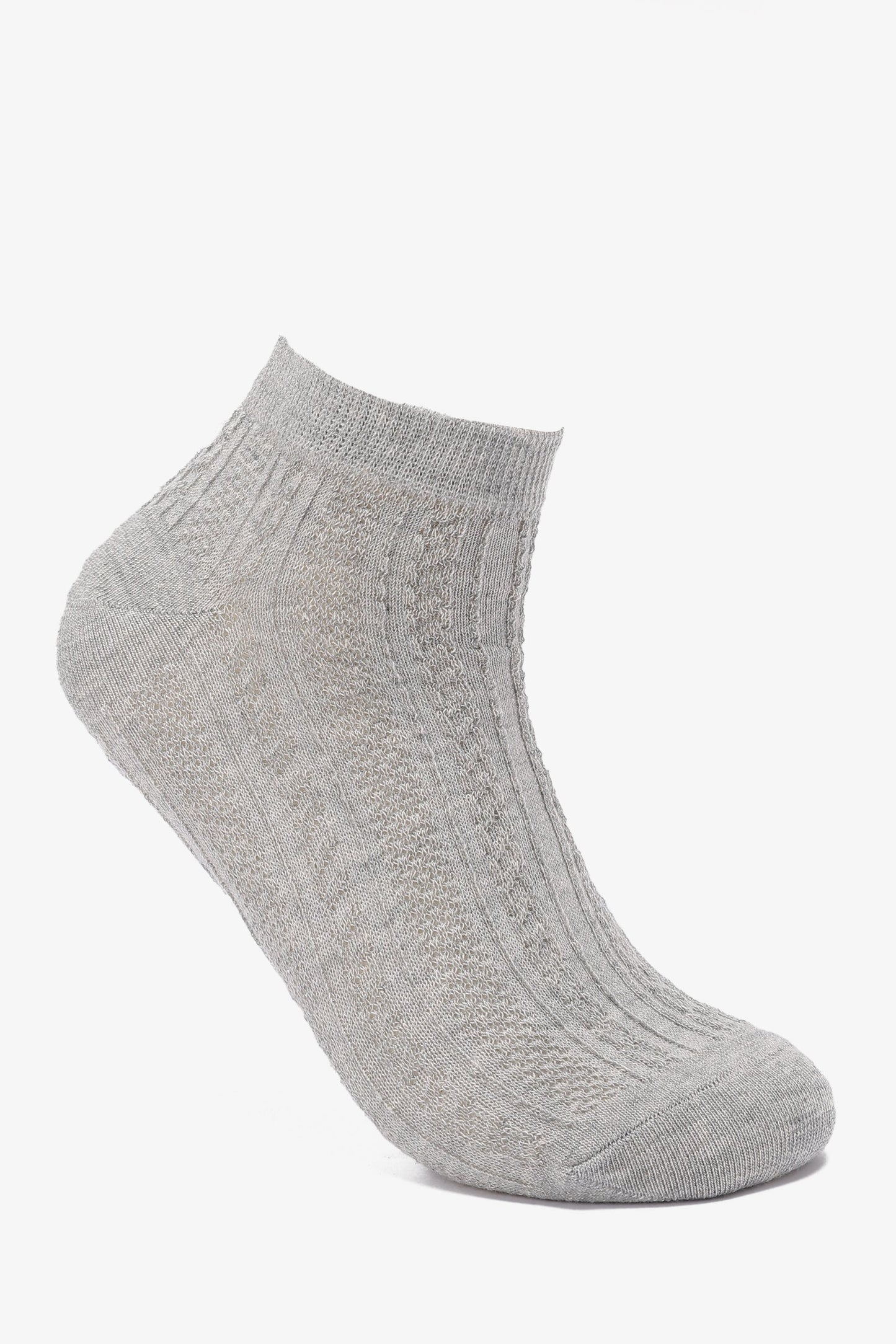 Textured Cotton Socks - 3 Pairs