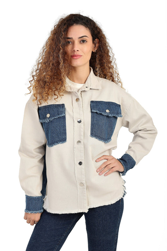 قميص من الجبردين والدنيم