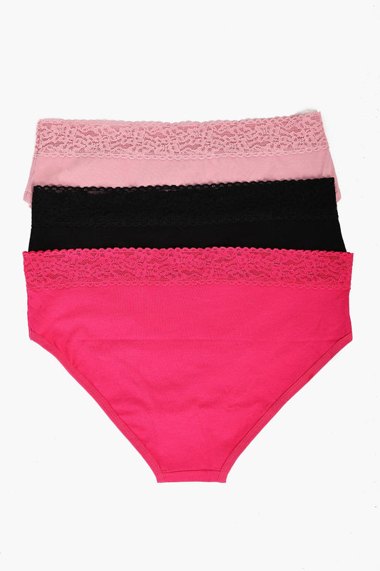 مجموعة من 3 سراويل داخلية من الفيسكوز