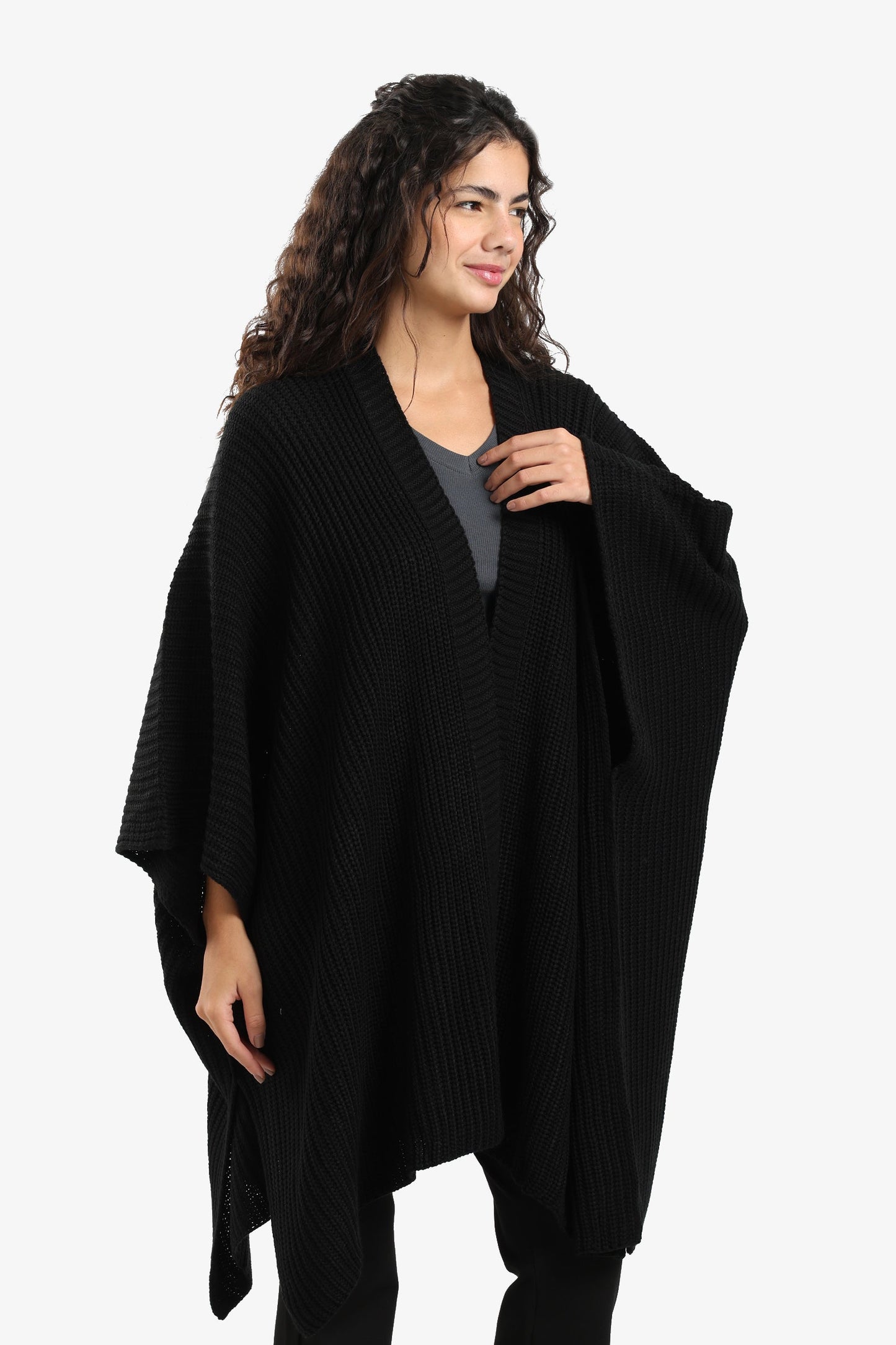 Knitted Loose Fit Poncho