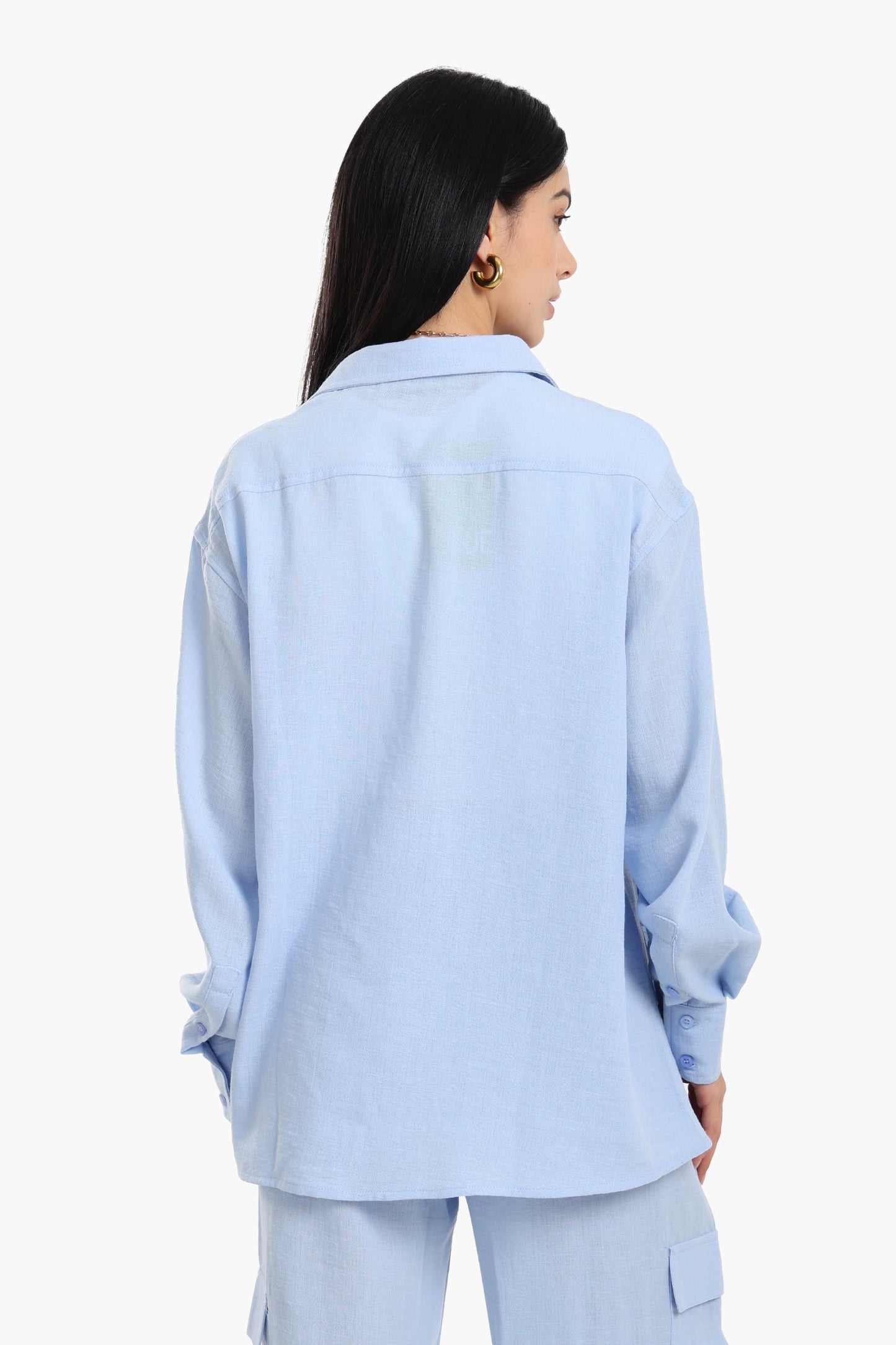 Lounge Shirt with Buttoned Slit
