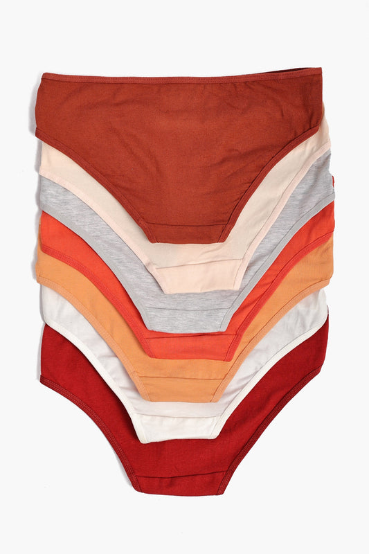 مجموعة من 7 سراويل بيكيني ملونة
