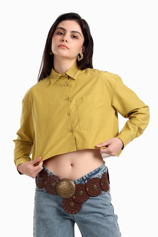 Asymmetrical Cropped Shirt