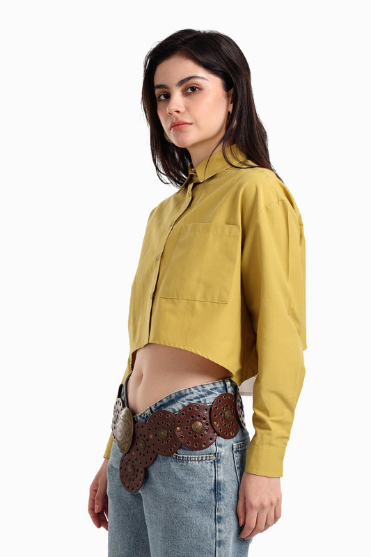 Asymmetrical Cropped Shirt