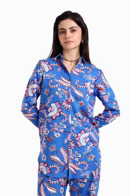 قميص قطني أنيق مطبوع