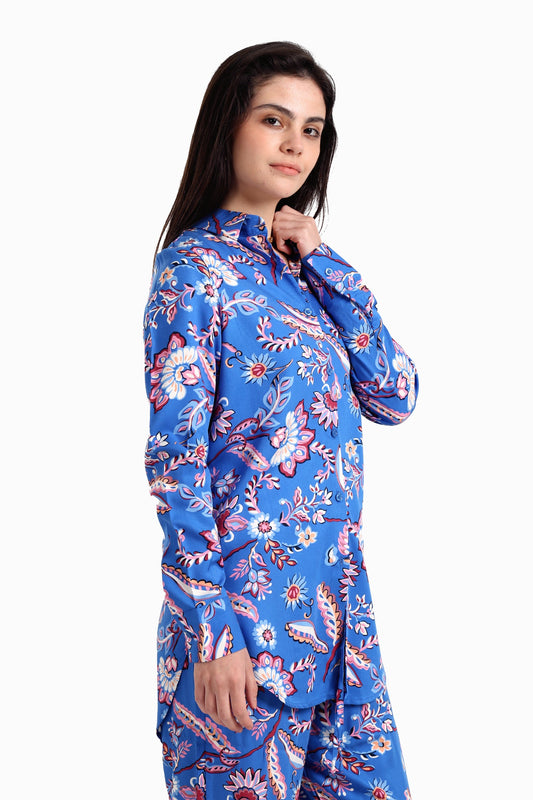 قميص قطني أنيق مطبوع