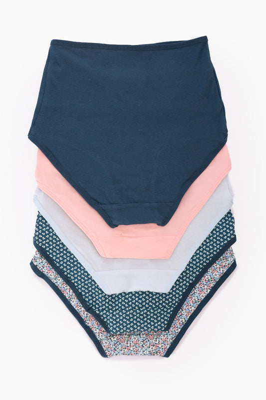 مجموعة من 5 سراويل داخلية كاملة ملونة