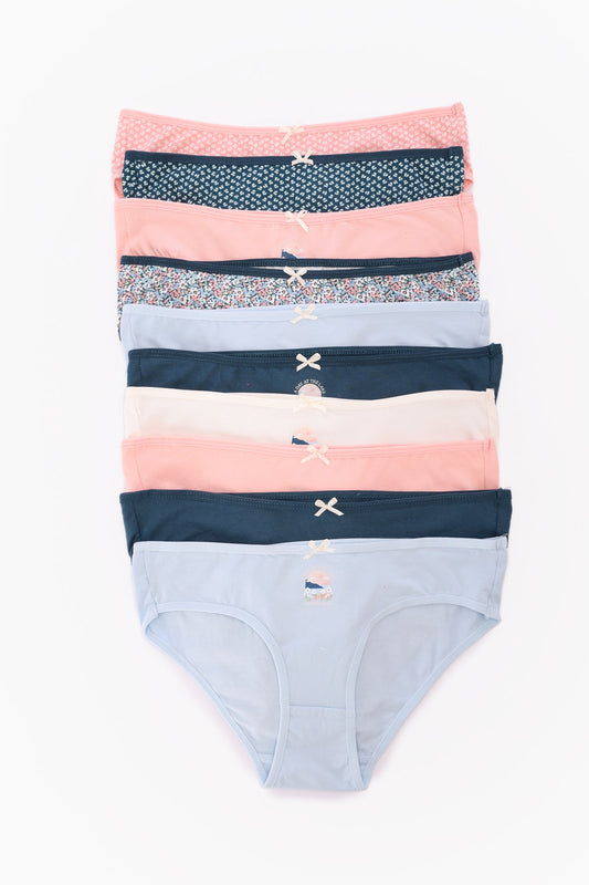 عبوة من 10 سراويل بيكيني ملونة