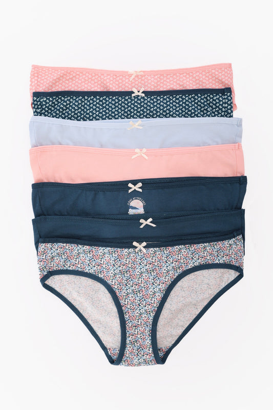 مجموعة من 7 سراويل بيكيني ملونة