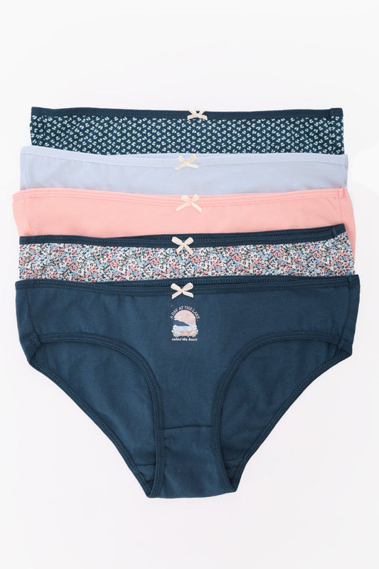 مجموعة من 5 سراويل بيكيني ملونة