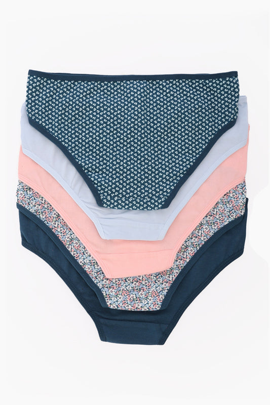 مجموعة من 5 سراويل بيكيني ملونة