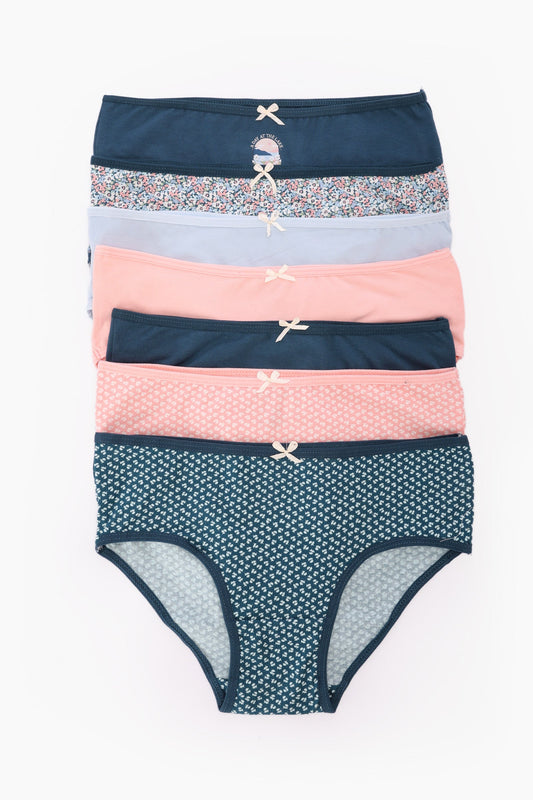 مجموعة من 7 سراويل داخلية ملونة