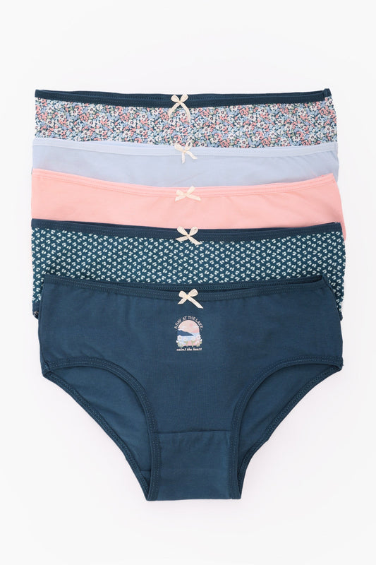 مجموعة من 5 سراويل داخلية ملونة