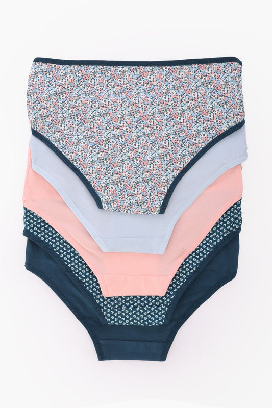 مجموعة من 5 سراويل داخلية ملونة