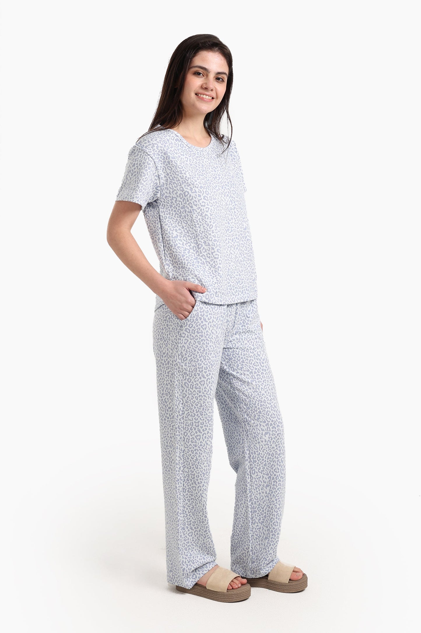 Short Sleeve Printed Pyjama Set