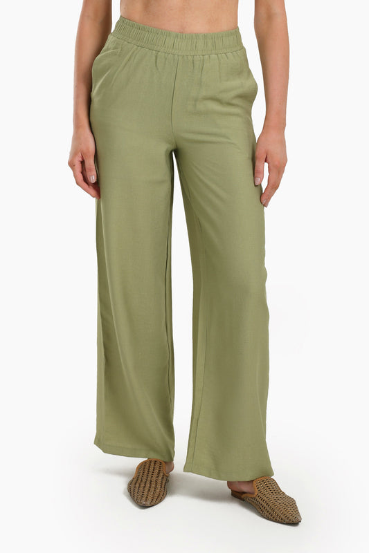Olive Wide Leg Pants