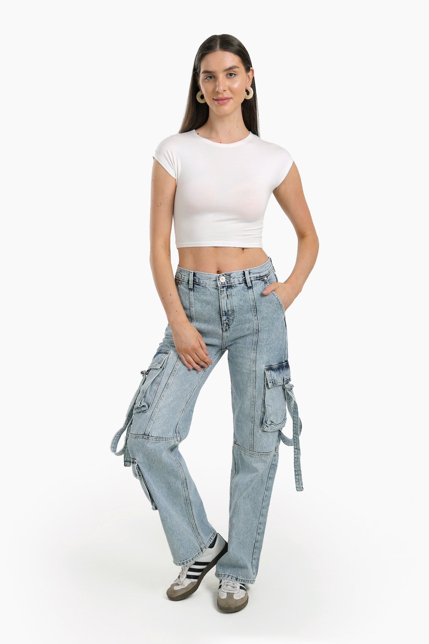 Multi-Pocket Cargo Jeans