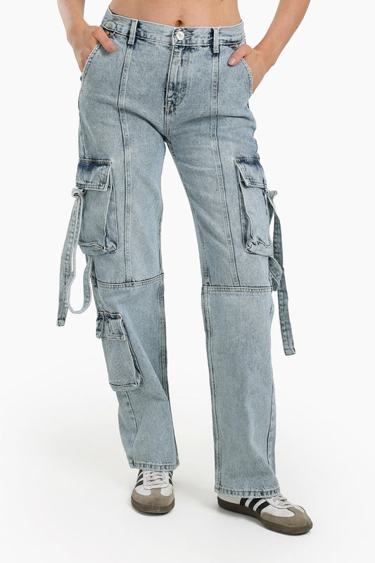 Multi-Pocket Cargo Jeans