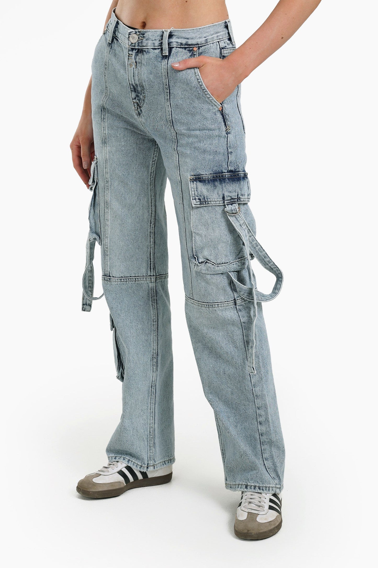 Multi-Pocket Cargo Jeans
