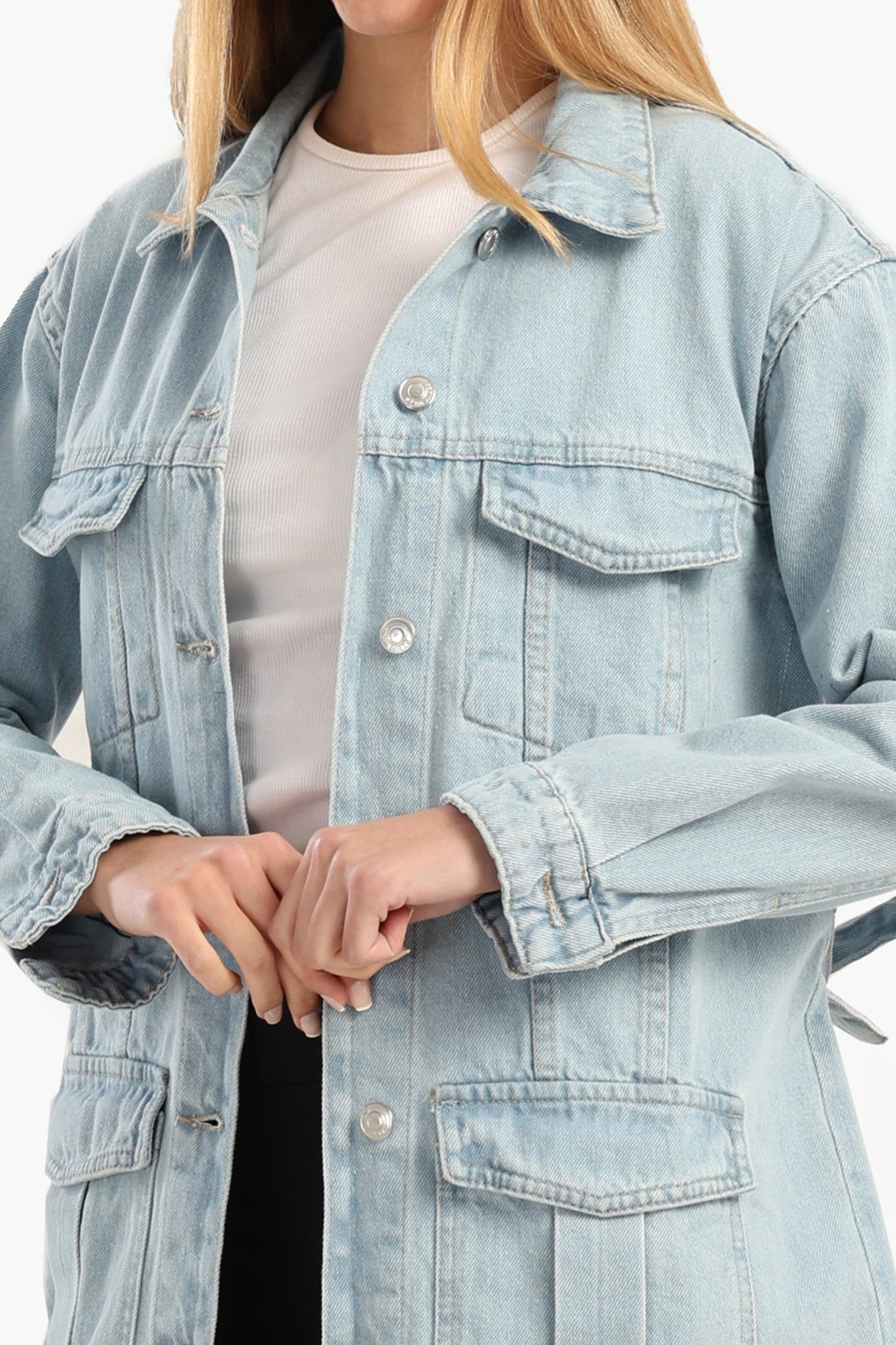 Blue Oversized Denim Jacket