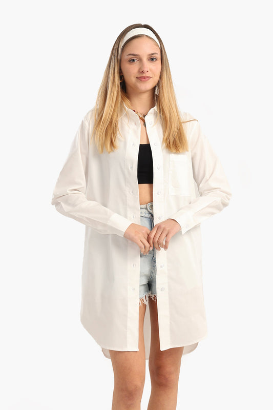 قميص قطني بأزرار