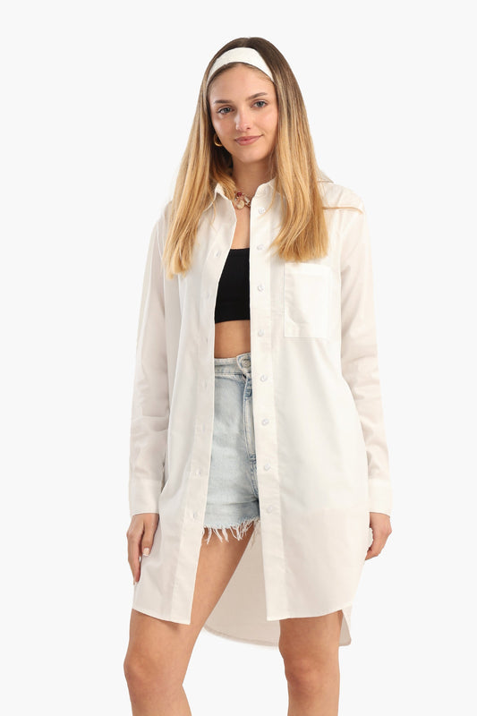 قميص قطني بأزرار