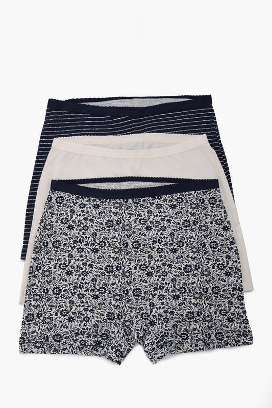 عبوة من 3 سراويل داخلية قصيرة ملونة