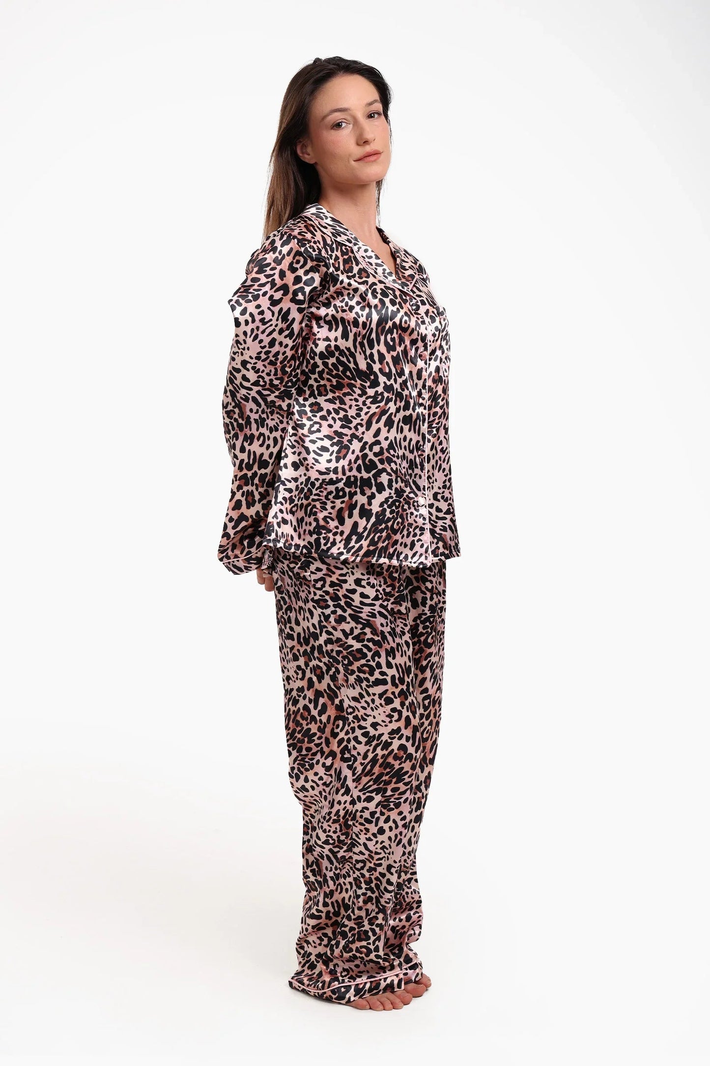 Tiger Print Satin Pyjama