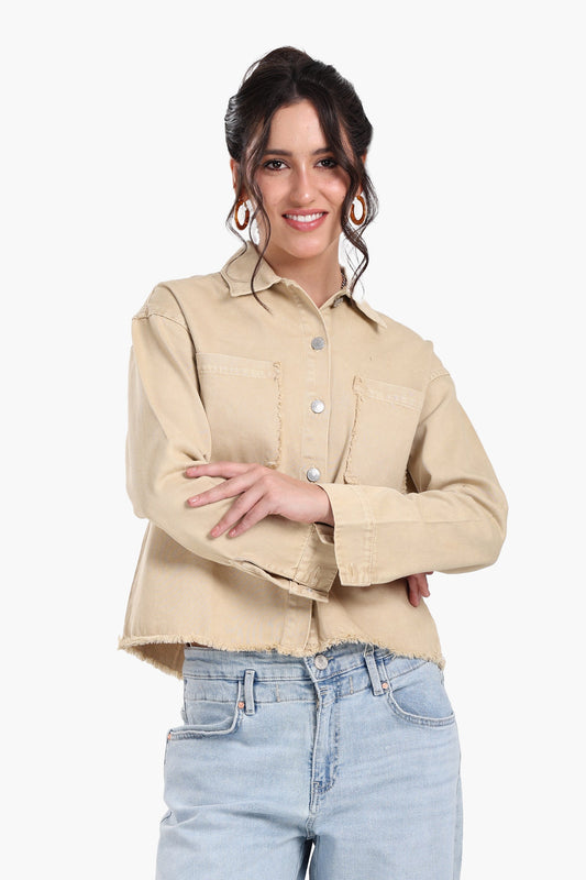 Beige Denim Jacket