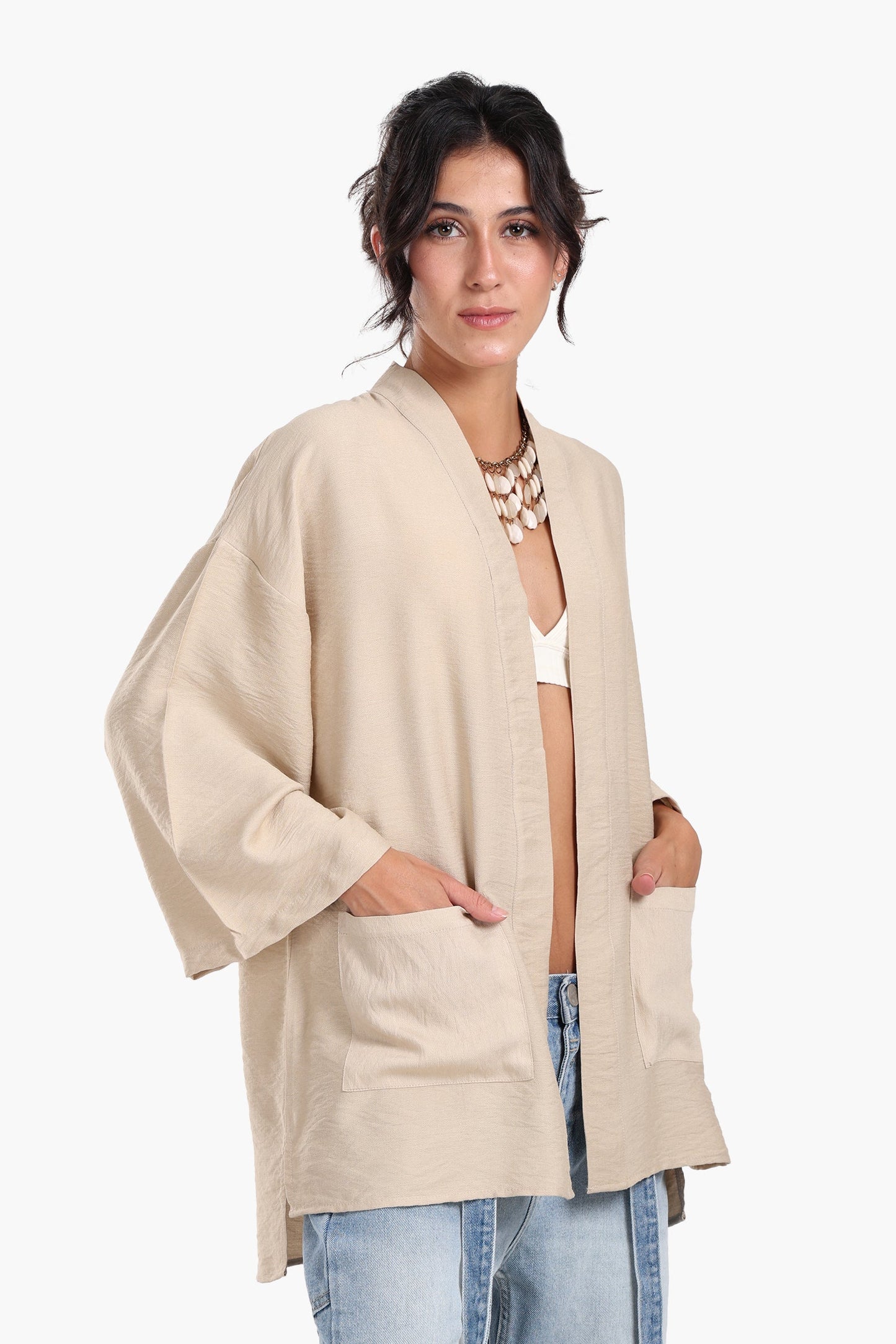 Wrist Length Sleeves Kimono