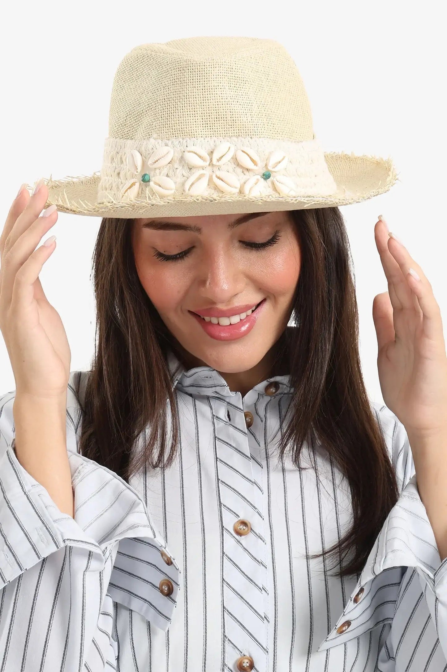 Sea Shell Straw Hat
