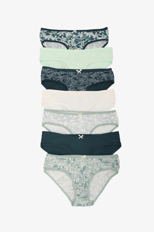 مجموعة من 7 سراويل بيكيني ملونة