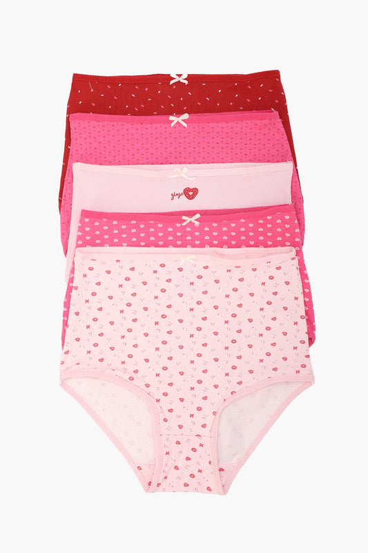 مجموعة من 5 سراويل داخلية كاملة ملونة