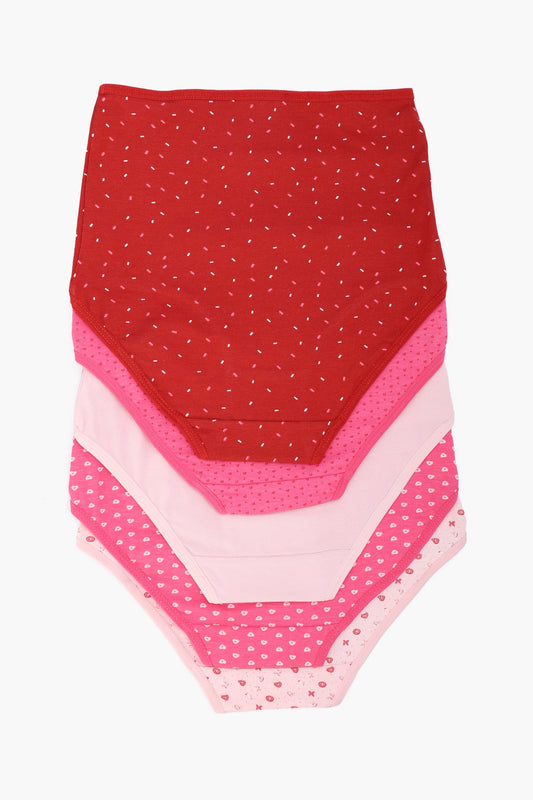 مجموعة من 5 سراويل داخلية كاملة ملونة