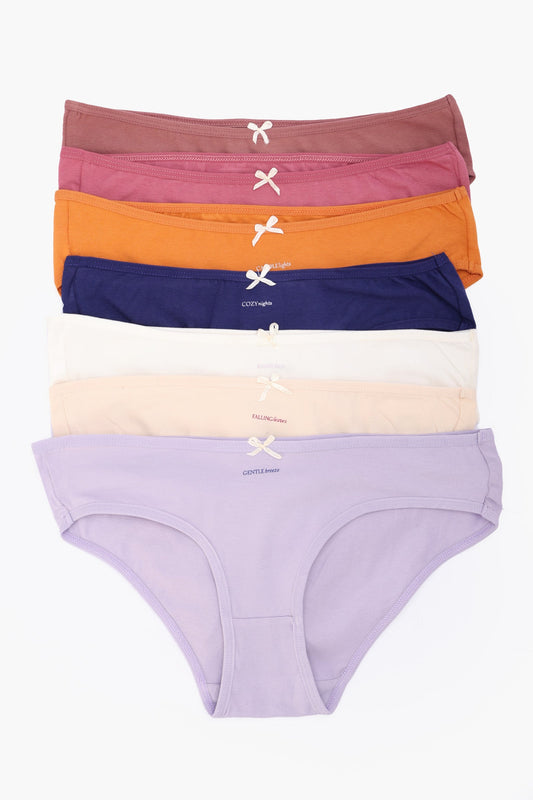 مجموعة من 7 سراويل بيكيني ملونة