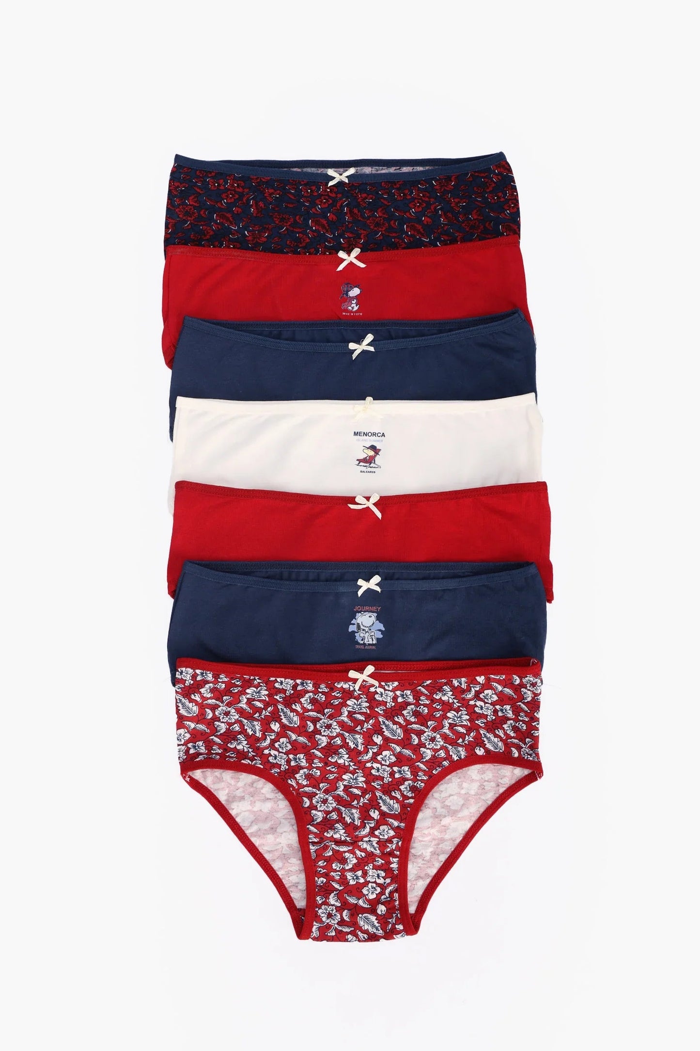 مجموعة من 7 سراويل داخلية ملونة