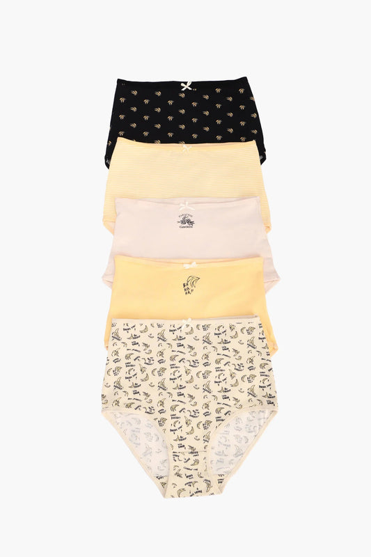 مجموعة من 5 سراويل داخلية كاملة ملونة