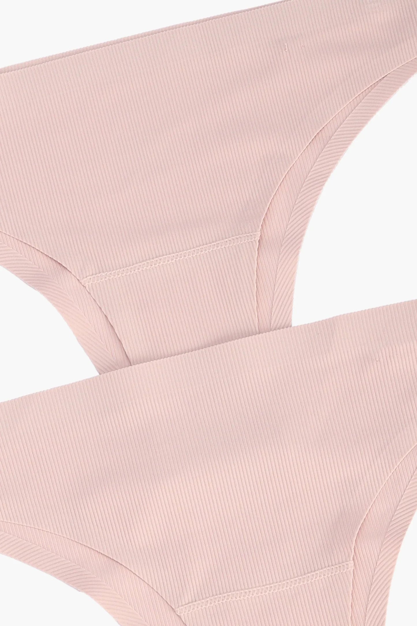 Seamless Ribbed Bikini Panties - 2 Pcs
